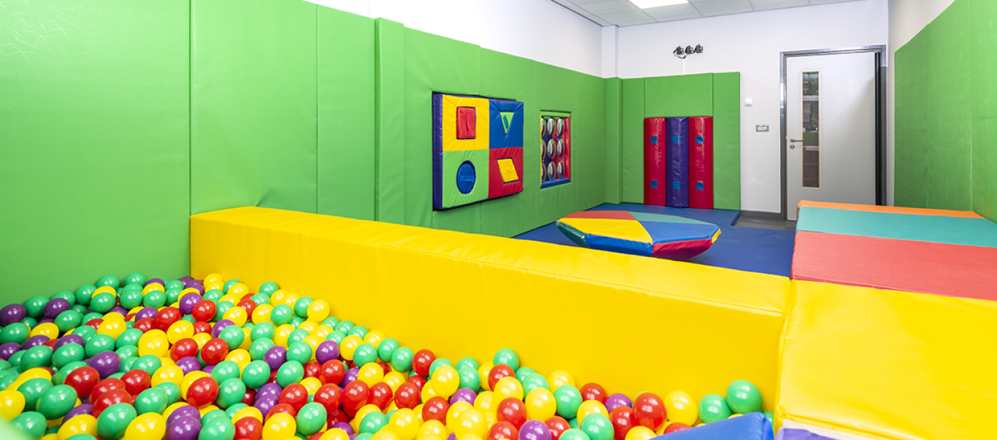 Sensory room with ball pit