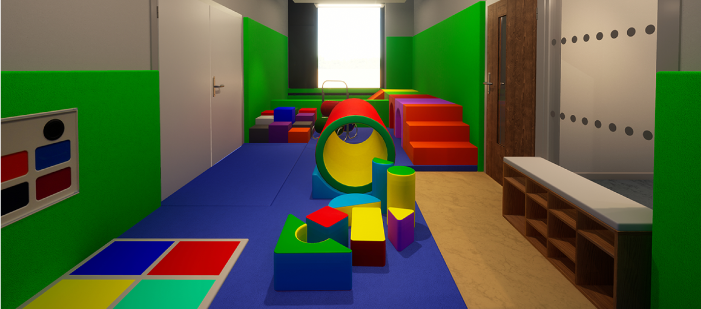 Sensory room with soft play area